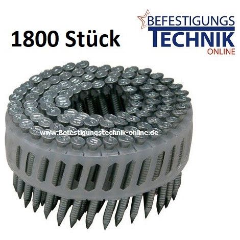 Coil Ankernägel 4,0x50 mm Ring verzinkt 15° für Ankernagler Tjep BC 60 Max HN-65J CE 1,8M-EN10714