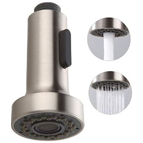 2 modes tête robinet remplacement douchette pour robinet pour robinet cuisine pour rétractable mitigeur,G1/2" ,brossée (1/5)