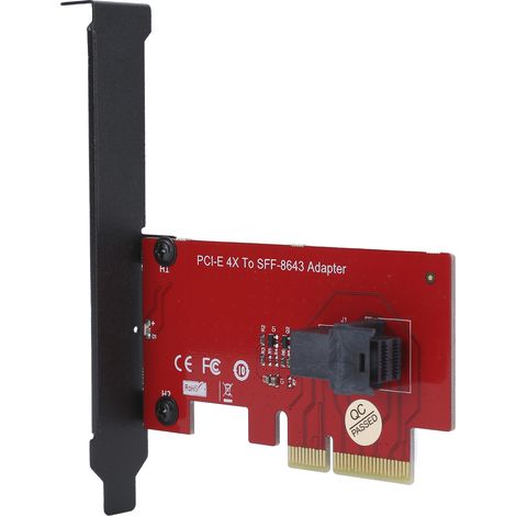 Carte d'adaptation SFF-8643 vers PCI-E 4X avec connecteur Mini-SAS HD 36 broches femelle (1/5)
