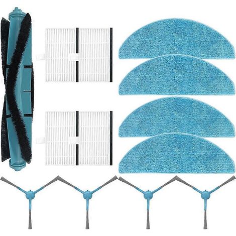 Pour balai à franges Blaupunkt Bluebot Precision, brosse latérale principale, filtre HEPA et chiffon de nettoyage (1/5)
