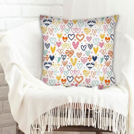 Housse de coussin carrée standard 45x45cm résistant aux tachespour cadeau d'anniversaire (1/5)