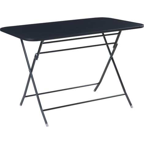 Tavolo da giardino pieghevole 110 x 70 x 71 cm nero 030011034