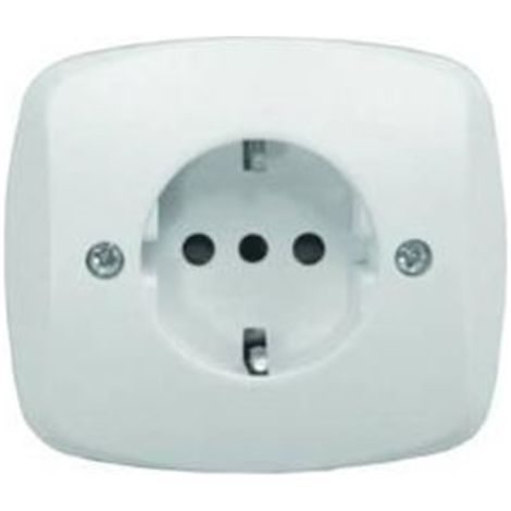 Presa schuko 2poli+terra abs per scatola tonda    FERR 153799