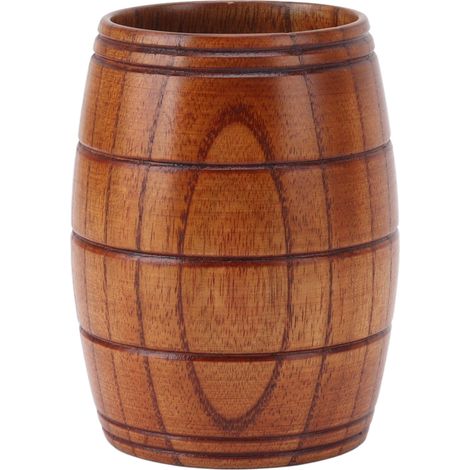Jarra de madera de azufaifo, jarra de cerveza, jarra de té para el hogar y hostelería, para bebidas calientes, 190 ml / 6,7 oz (1/5)