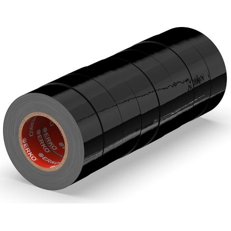 Ruban Isolant Électrique PVC 19mm x 20m, 8pcs, Noir, Chatterton (1/5)