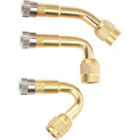 Messing-Reifenventilverlängerung 90° 135° 45° Adapterverlängerungsschaft für Auto, Motorrad, Fahrrad, Gold (1/5)