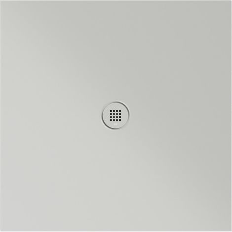Receveur de douche en céramique carré 100x100x2cm, cenere mat
