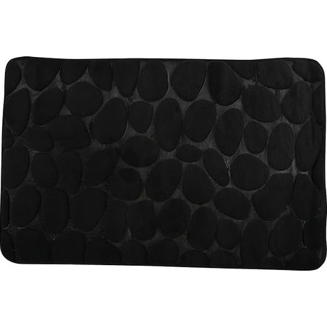 TAPPETO BAGNO IN MICROFIBRA SCHIUMA- Nero cm 40x60- SPIRE- pezzi 1 (1/3)
