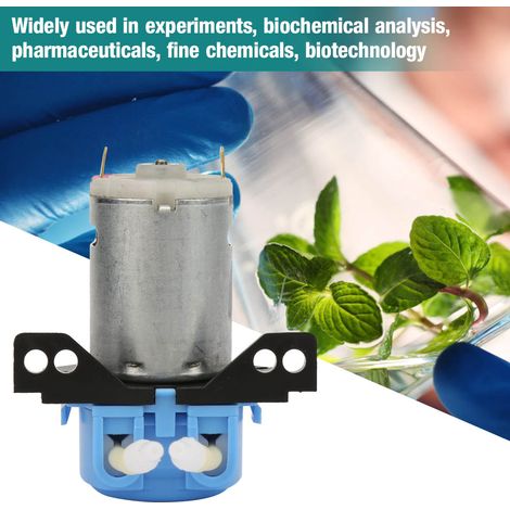 DC6V Mini Pompe Péristaltique pour Liquide Aquarium Laboratoire Analyse 2x4mm Bleu (1/5)