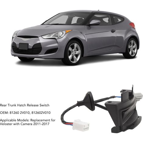 Interruttore di sblocco del portellone posteriore 812602V010 per Hyundai Veloster (2011‑2017) con telecamera (1/5)