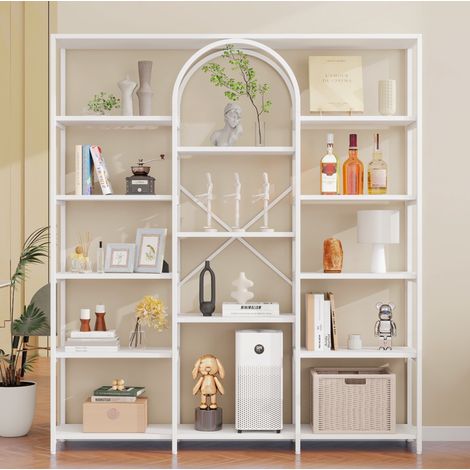mobile scaffale 160x30x180 contenitore bianco moderno OKMYHOME (1/5)