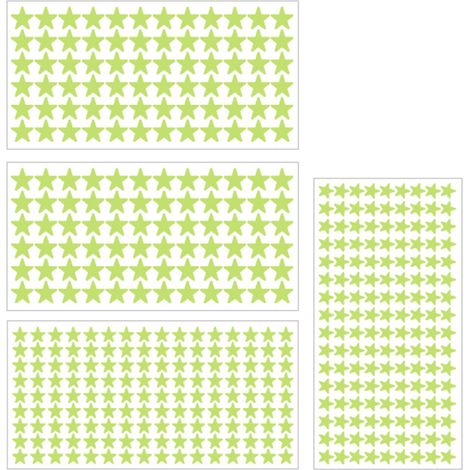 432 autocollants muraux étoiles lumineuses (1/5)
