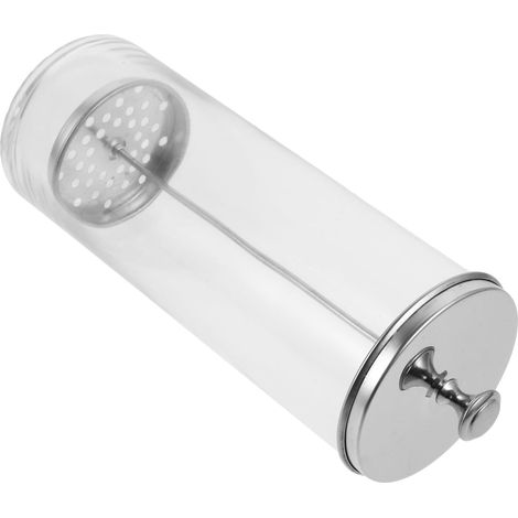 Distributeur de Pailles à Boire en Verre Porte-Paille en Acier Inoxydable, Résistant et Solide, pour Rangement de Pailles Droites et Courbées Cuisine (1/5)