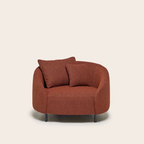 Fauteuil en Revêtement bouclette à l'aspect laineux JULIKA