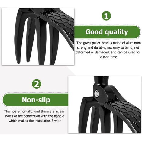 Unkrautstecher – Unkrautzieher – Gartenpflege – Arbeitssparendes Design – 14,4 cm – Schwarz (1/4)