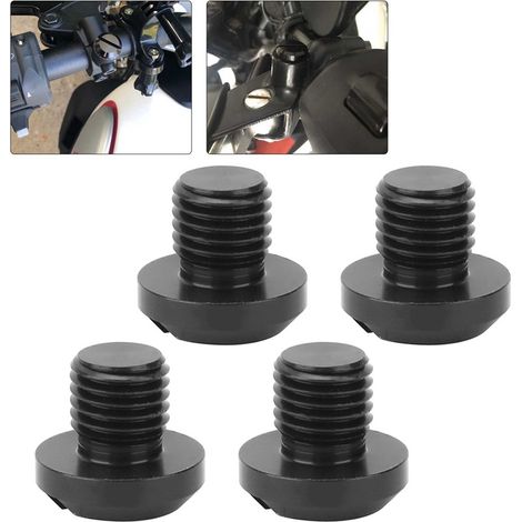 2 paires de vis M10x1,25 pour trous de rétroviseurs latéraux, compatibles avec Ducati Hypermotard (1/5)