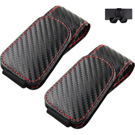 2 porte-lunettes auto en cuir, organisateur conducteur pratique (1/5)