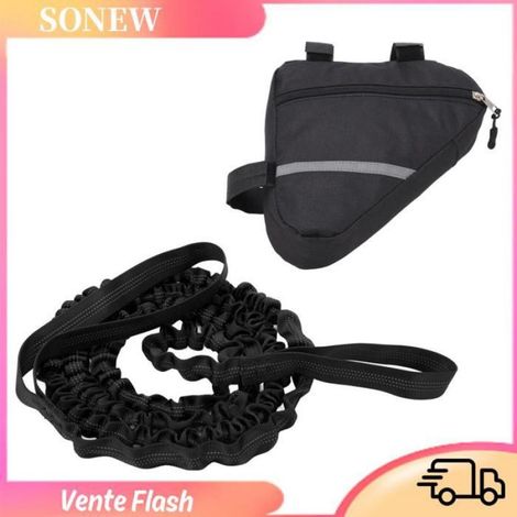 Sonew Corde de remorquage de vélo Vélo Remorquage Bungee Attachement sport accessoires Corde de remorquage noire + sac triangle (1/5)