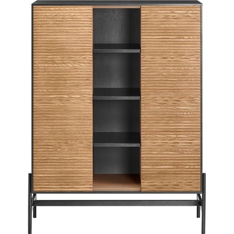 SoBuy HFSB04-SCH Sideboard Küchenschrank Kommode Schrank Flurschrank Buffet Schuhschrank Küchekommode Aufbewahrungsschrank Schwarz BHT ca. 92x119x40cm
