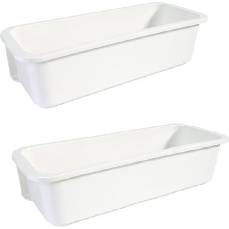 Lot de 2 paniers coulissants pour armoire de salle de bain, étagères coulissantes pour tiroirs de rangement sous l'évier de la cuisine ou dans un espace restreint (blanc) (1/5)