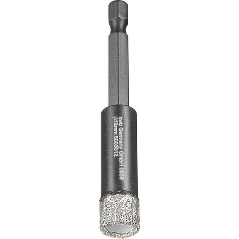 kwb Diamant Fliesen-Loch-Bohrer für Bohrmaschinen, Lochsäge mit E 6.3-Aufnahme, Diamont-Bohrkrone Durchmesser 12 mm (1/5)