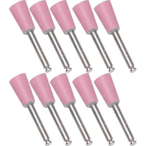Lot de 10 fraises de polissage dentaire à basse vitesse, en forme de coupelle, roses. (1/5)