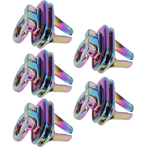 Cadenas à clapet 5 pièces, cadenas ovale à nez de taureau en alliage de zinc coloré, cadenas pour bagages, cadenas à clapet (1/5)