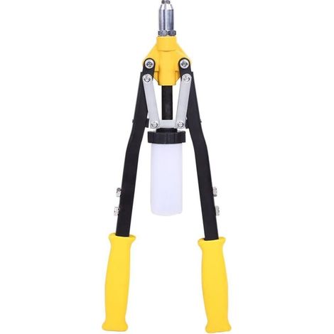 CCYKXA Pince à Riveter Professionnelle, Riveteuse Pneumatique Acier épais en Forme de U Pince a Rivet Pop avec 5 Nez de Rivets 3,2 à 6,4 mm (1/5)