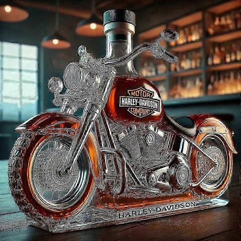 Whiskykaraffe in Motorradform, 325 ml, originelle 3D-Gravur, ideal für Biker, Spirituosenliebhaber und Sammler - jinmu3l (1/4)