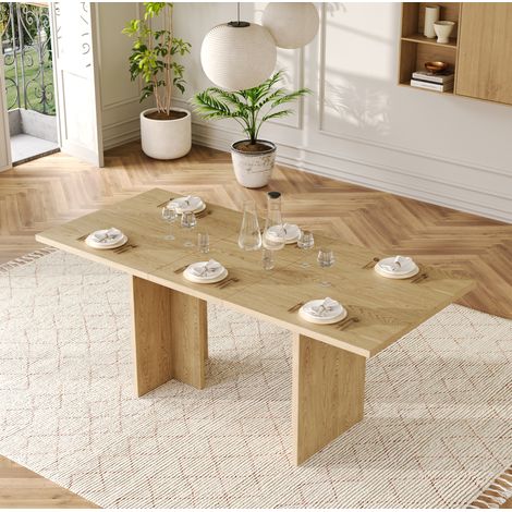tavolo pranzo 140 180 allungabile 6 8 posti rovere OKMYHOME (1/5)