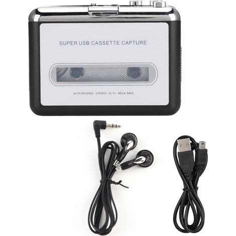 Convertisseur Audio USB pour Cassettes en MP3 - Lecteur Stéréo et Enregistreur Numérique (1/5)