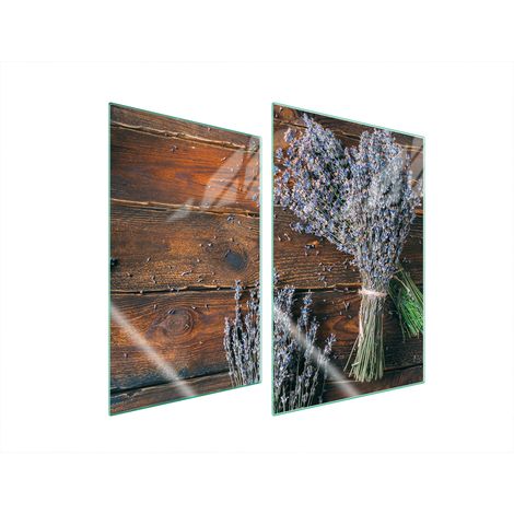 Piastra protettiva in vetro per cucina 2x35x52 lavanda (1/5)