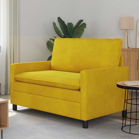 vidaXL Canapé Jaune 126 x 81 x 87,5 cm Velours (1/5)