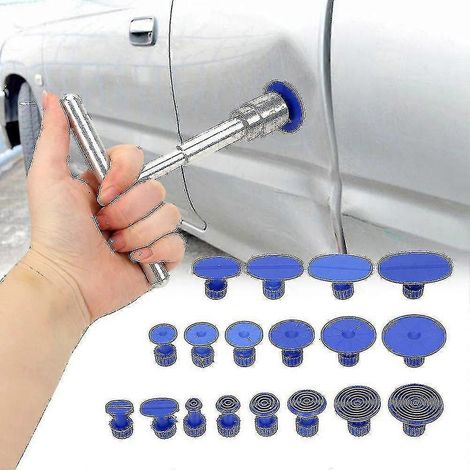 Outils de réparation de bosses métalliques pour carrosserie automobile : extracteur de bosses à ventouse en T + 18 entretoises