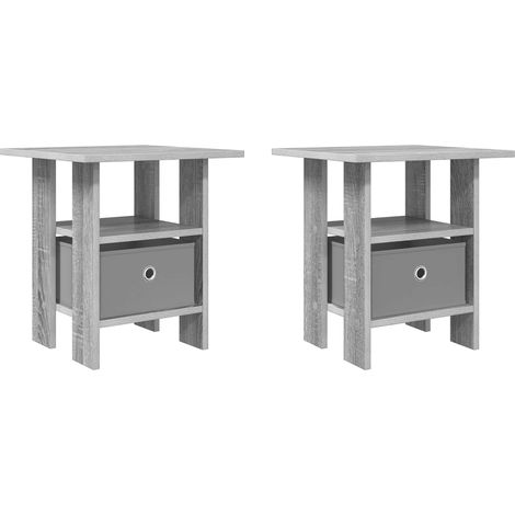 Comodino 2 pcs Grigio Sonoma 41 x 40 x 45 cm Legno multistrato vidaXL