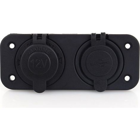 Adattatore di alimentazione con doppia porta USB per presa accendisigari auto, caricatore da 12V. (1/3)