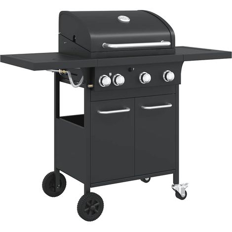 Maison Exclusive - Griglia Barbecue a Gas con 4 Bruciatori Nero in Acciaio (1/5)