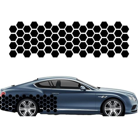 Autocollants latéraux pour carrosserie, autocollants pour carrosserie automobile Autocollant imperméable pour carrosserie de voiture, étiquette de 70,86 x 21,65 pouces (1/5)