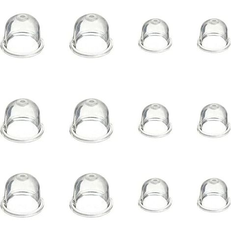 12 Pièces Carburateur Amorce Pompe Ampoule - 19 mm et 22 mm - Poire Pompe Amorcage - Accessoires de Carburateur pour Debroussailleuse Tronçonneuse Souffleur Tondeuse (1/4)