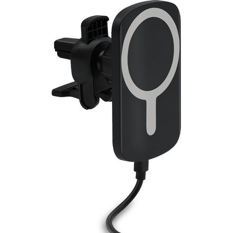 Chargeur voiture induction compatible MagSafe 15W avec support grille aération (1/5)