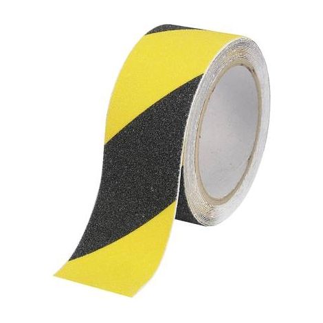 BANDE ANTIDÉRAPANTE TOOLCRAFT ANST255M-YB 1564011 NOIR, JAUNE (L X L) 5 M X 25 MM 1 ROULEAU(X) (1/3)
