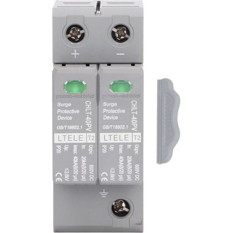 Dispositivo de protección contra sobretensiones fotovoltaicas 2P, alta precisión, rendimiento estable, pararrayos DC600V -Crezuo