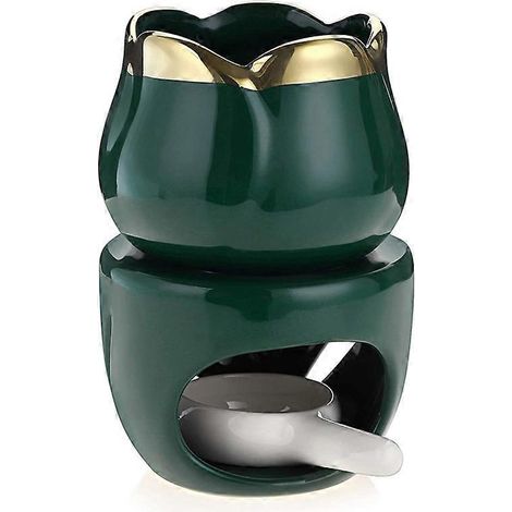 Brûleur d'huiles essentielles en céramique avec cuillère à bougie (1/5)