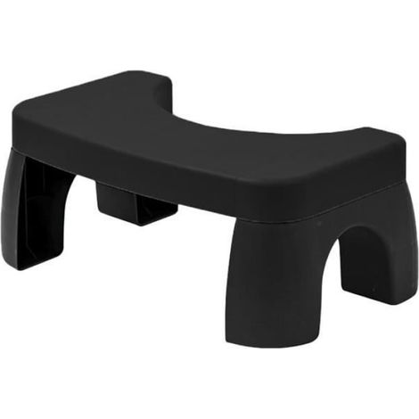 Duokon Tabouret de pied de pot accroupi Tabouret de pot de toilette, empêche le glissement, améliore la meuble tabouret Blanc Noir (1/4)