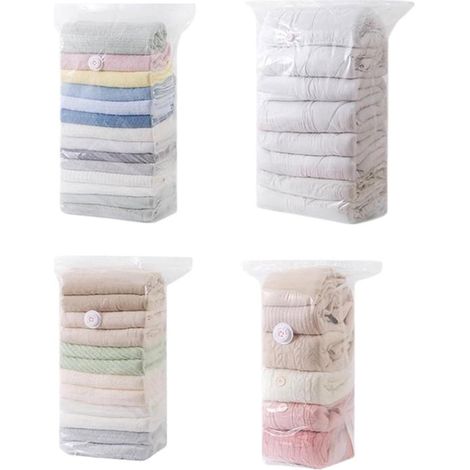 Aufbewahrungsbeutel für Staubsauger – Platzsparend – Leichtgewichtige, manuelle Staubsaugerbeutel – 4er-Pack – Transparent (1/5)