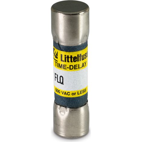 Fusibile cilindrico industriale, 10,3x38mm, 500V 2A, intervento ritardato, a norme UL-CSA - Littelfuse FLQ002
