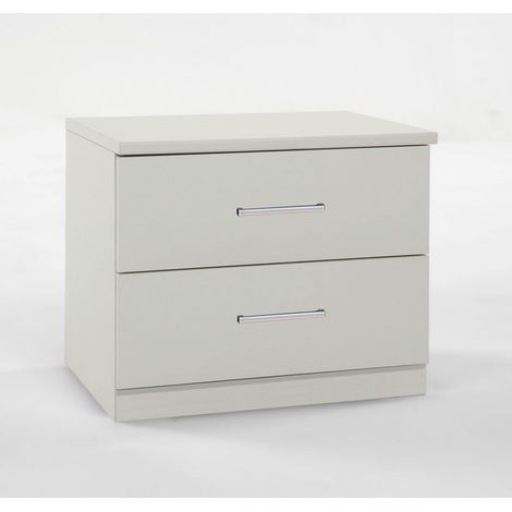 Lot de 2 tables de chevets coloris blanc - Dim : 52 X 40 X 38 cm -PEGANE-