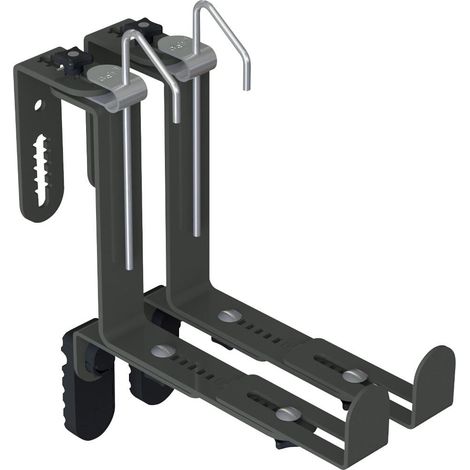Lot de 2 supports de jardinière réglables en 3 points – Pour garde-corps de 4,5 à 10,5 cm – Capacité de charge 50 kg – Fabriqué en Allemagne – Geli (1/4)