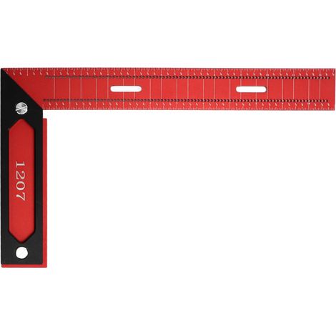 Règle de menuiserie type L, outil de marquage, de mesure et de traçage, équerre, règle à trous, outil de mesure d'angle droit L 1207 (1/5)