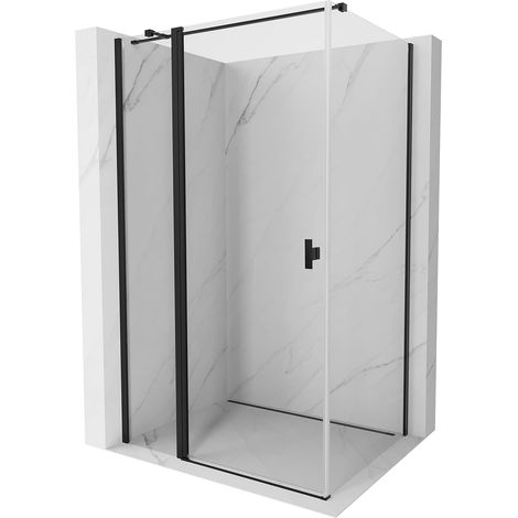Mexen Mist T Duschkabine schwenkbar 70 x 85 cm, transparent, schwarz - 8A4T-070-085-70-00 (1/5)